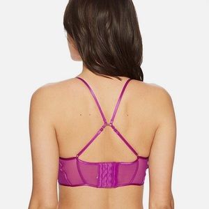 Free People Bra Small Orchid Crush Mesh Triangle Purple Bralette